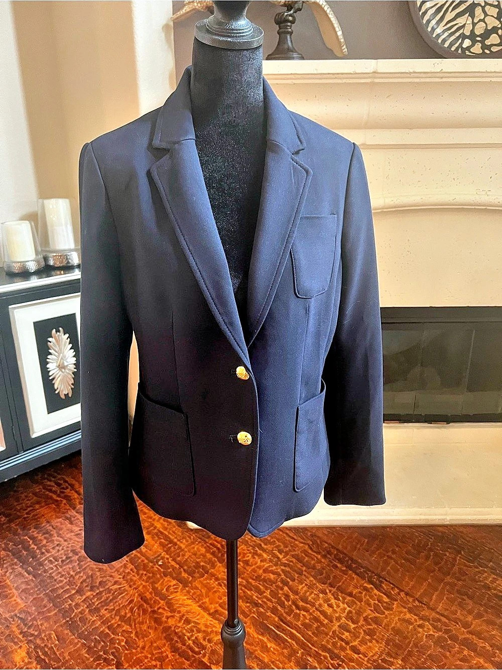 Banana Republic Icon Captain's Blazer Blue Gold-Tone Buttons